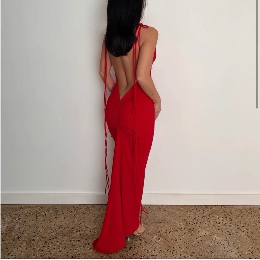 NWT Never Worn MELANI THE LABEL RED AMRA GOWN XS
